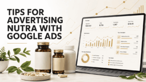 Google Ads tips graphic for nutraceutical products