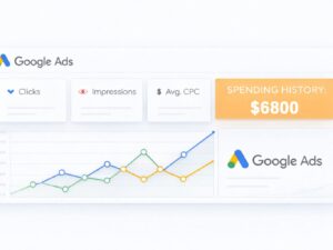 谷歌广告账户 2025 - 花费 6 800 美元
