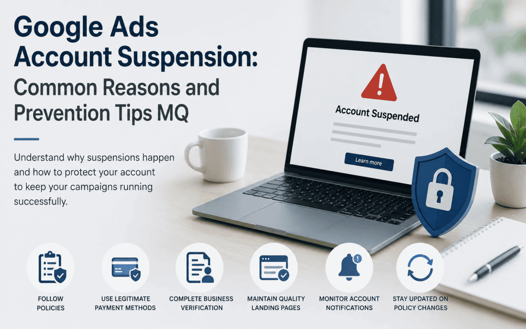 Google Ads Account Suspension: Common Reasons and Prevention Tips
