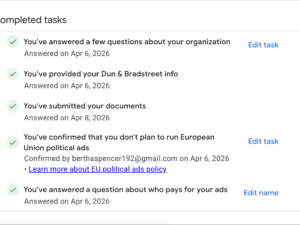 Google Ads account 04.2026 USA - Spent $7