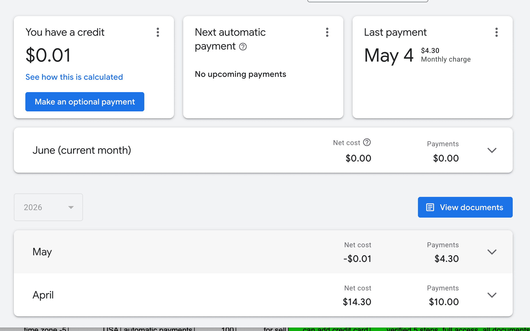 Google Ads account 04.2026 USA - Spent $17 - obrazek 4