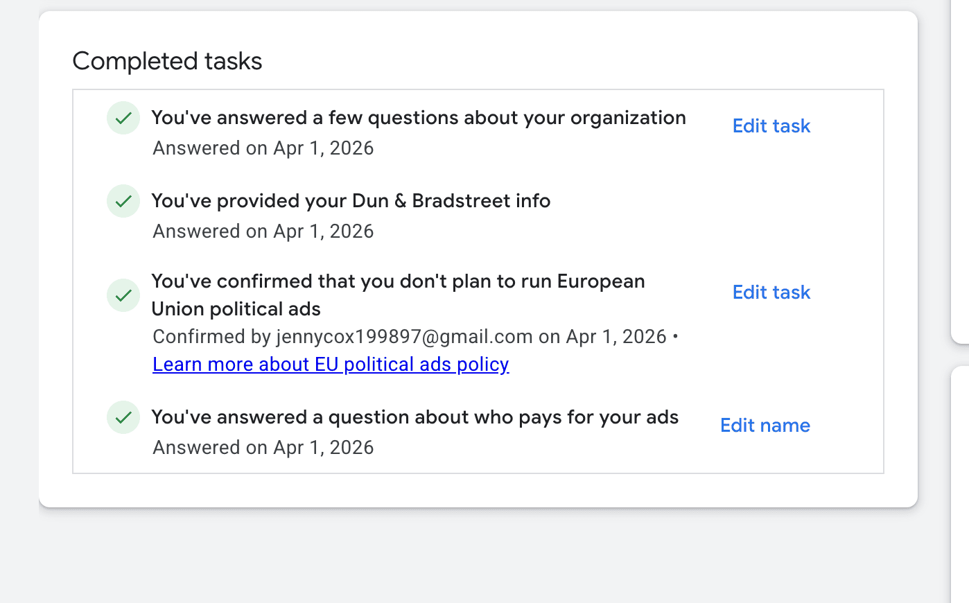 Google Ads account 04.2026 USA - Spent $17 - obrazek 2
