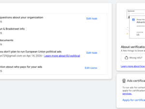 Google Ads account 04.2026 USA - Spent $9