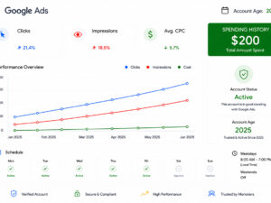 Аккаунт Google Ads 2025, Казахстан — потрачено 200 долларов
