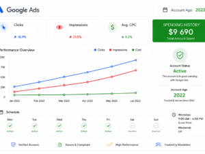 حساب Google Ads لعام 2022 في كازاخستان — تم إنفاق 9690 دولارًا