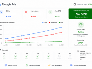 Аккаунт Google Ads 2024, Казахстан — Расходы: 6520 долларов США