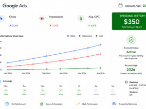 Аккаунт Google Ads 2026, Казахстан — потрачено 350 долларов США