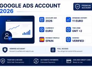 حساب Google Ads 2026 إسبانيا — تم إنفاق 11 يورو