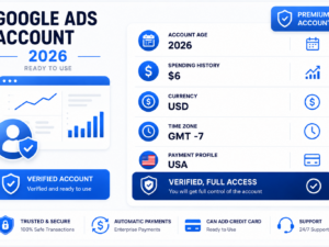 حساب Google Ads 2026 الولايات المتحدة الأمريكية — تم إنفاق 6 دولارات